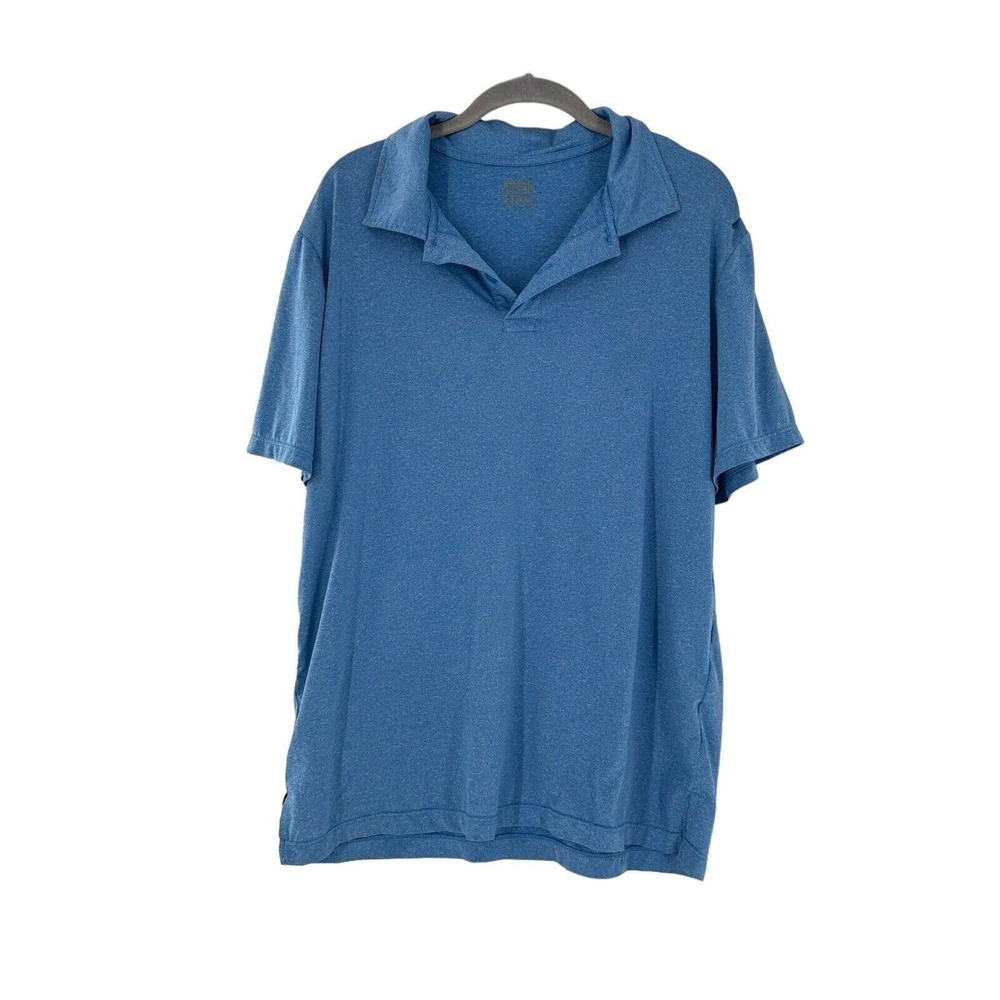 Weatherproof Short-Sleeve Blue Polo Shirt‎ Men Cool & Lightweight Size XL Preppy